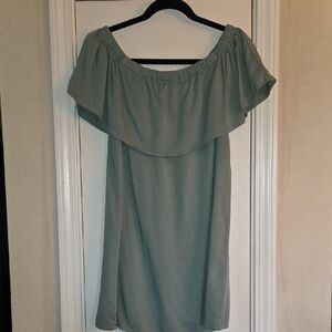Sugarlips Mint Green Off-Shoulder Dress